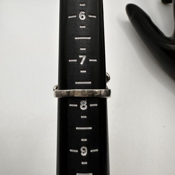 Château d’Argent Sterling Blue Mother of Pearl Triple Daisy Flower Ring sz 7.75 - Picture 10 of 13